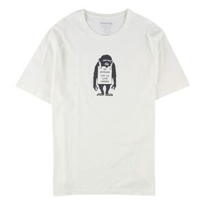 Elevenparis Mens Do Nothing You'll Live Longer Graphic T-Shirt, Off-White, NWT